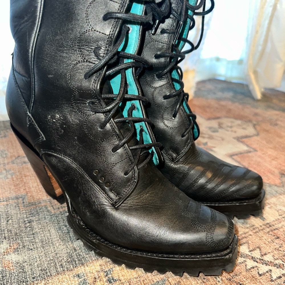 Pskaufman Crescent Lace-up Eastern Boot (custom) - Picture 3 of 6